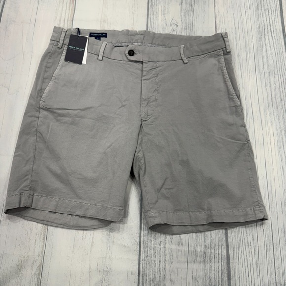 NWT Peter Millar Crown Crafted Shorts 35 Gray MS24XB75 Golf‎ Casual Mens $140